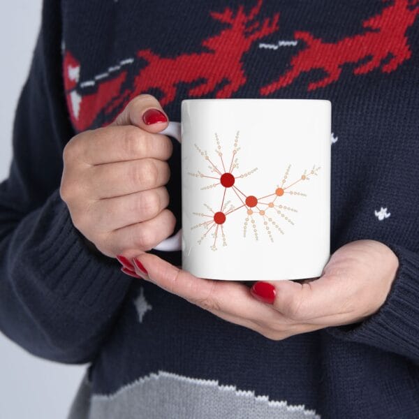 Ceramic Mug 11oz - CrabNet: External Morphology of Crab Abstracted as Network - Image 5