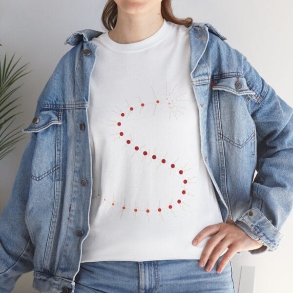 Unisex Heavy Cotton Tee - MarrellaNet: External Morphology of Marrella Abstracted as Network - Image 18