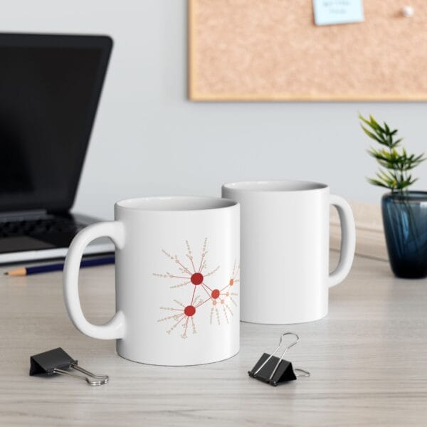 Ceramic Mug 11oz - CrabNet: External Morphology of Crab Abstracted as Network - Image 2